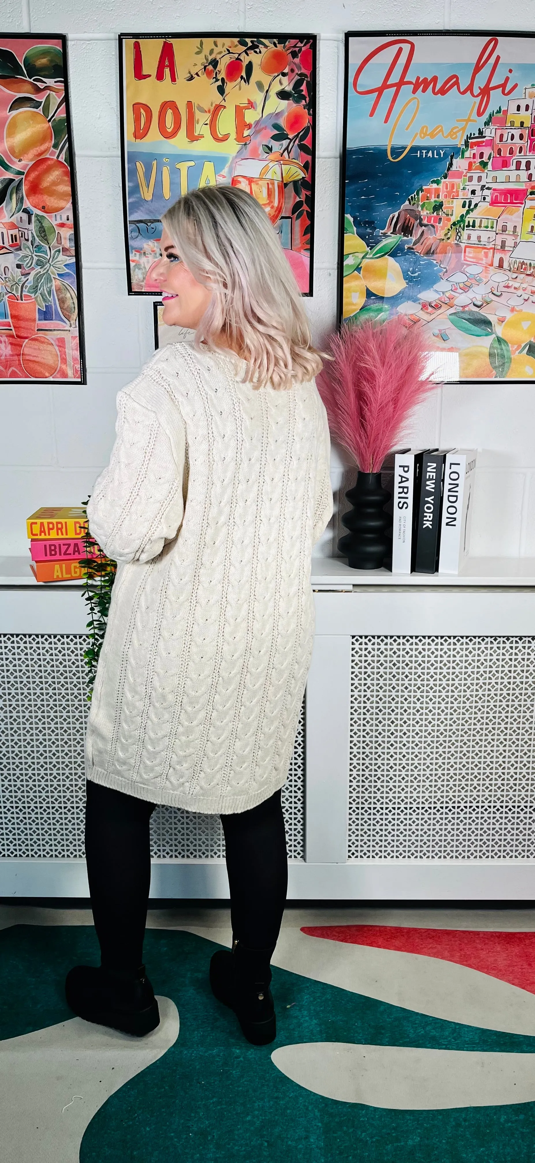 Edinburgh Knitted Dress - Natural