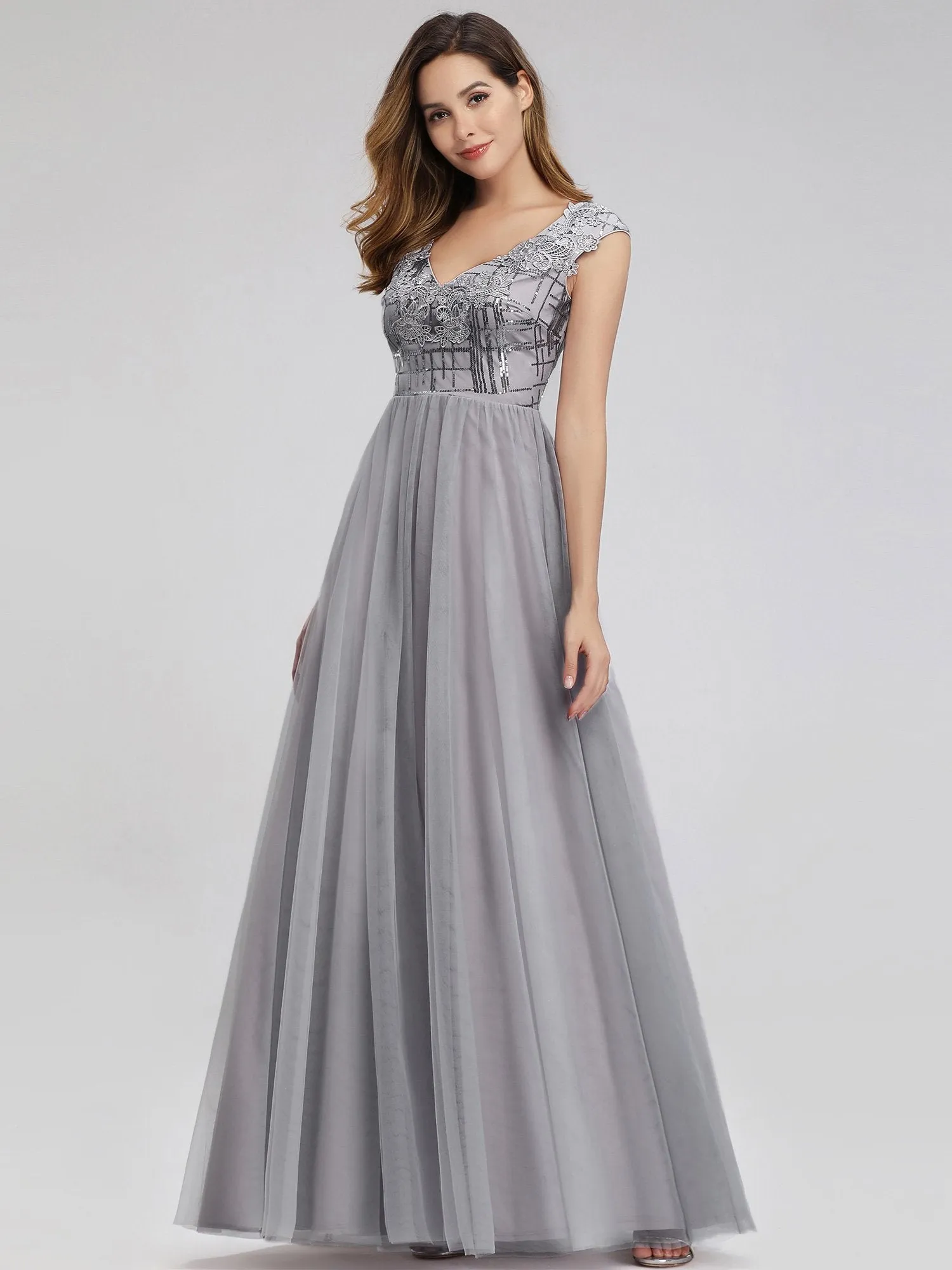 Ever-Pretty Aplique Floor Length Evening Dresses EP00984