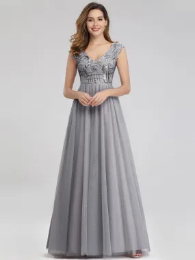Ever-Pretty Aplique Floor Length Evening Dresses EP00984