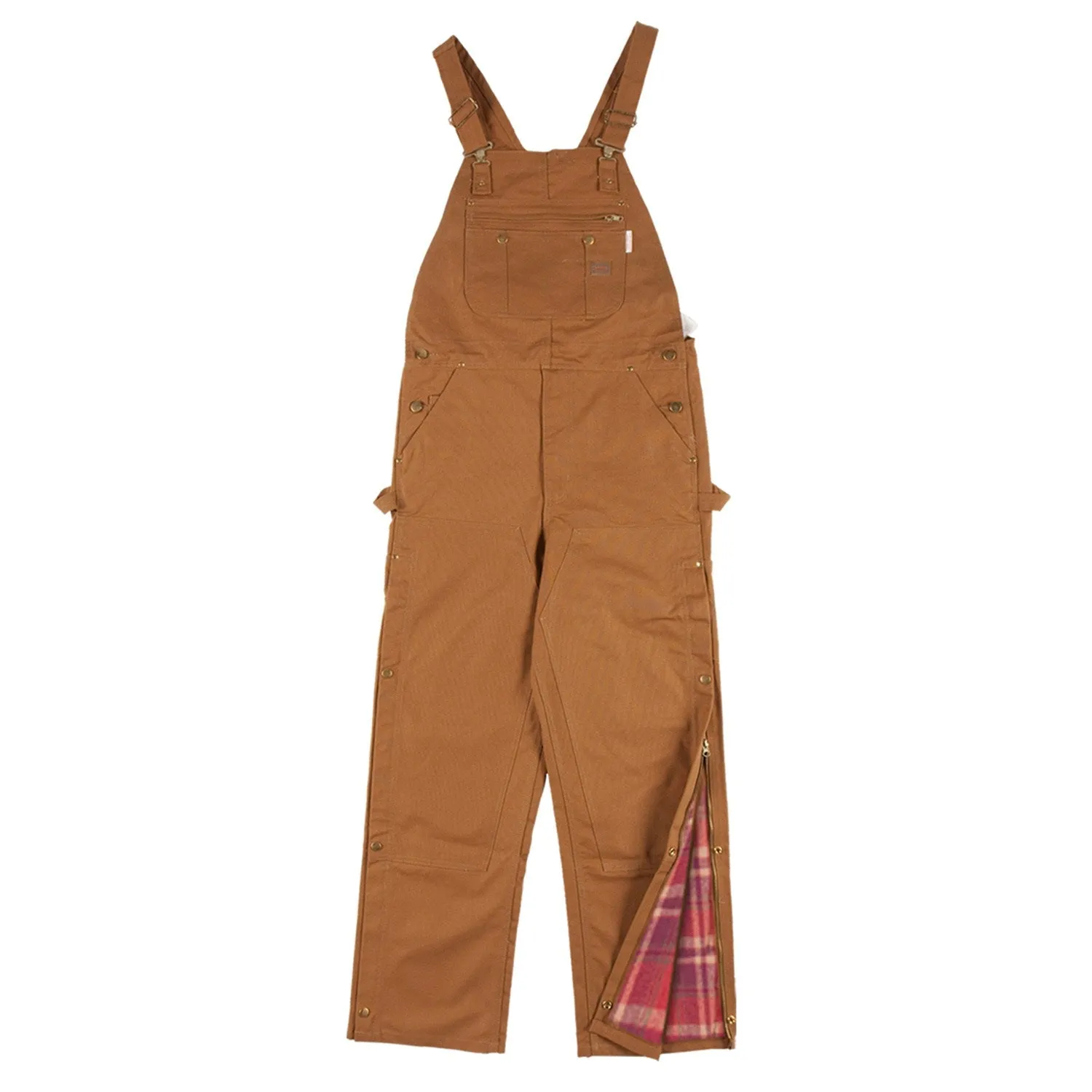 Flame Resistant Brown Duck Insulated Bib Overalls - BOBI4000