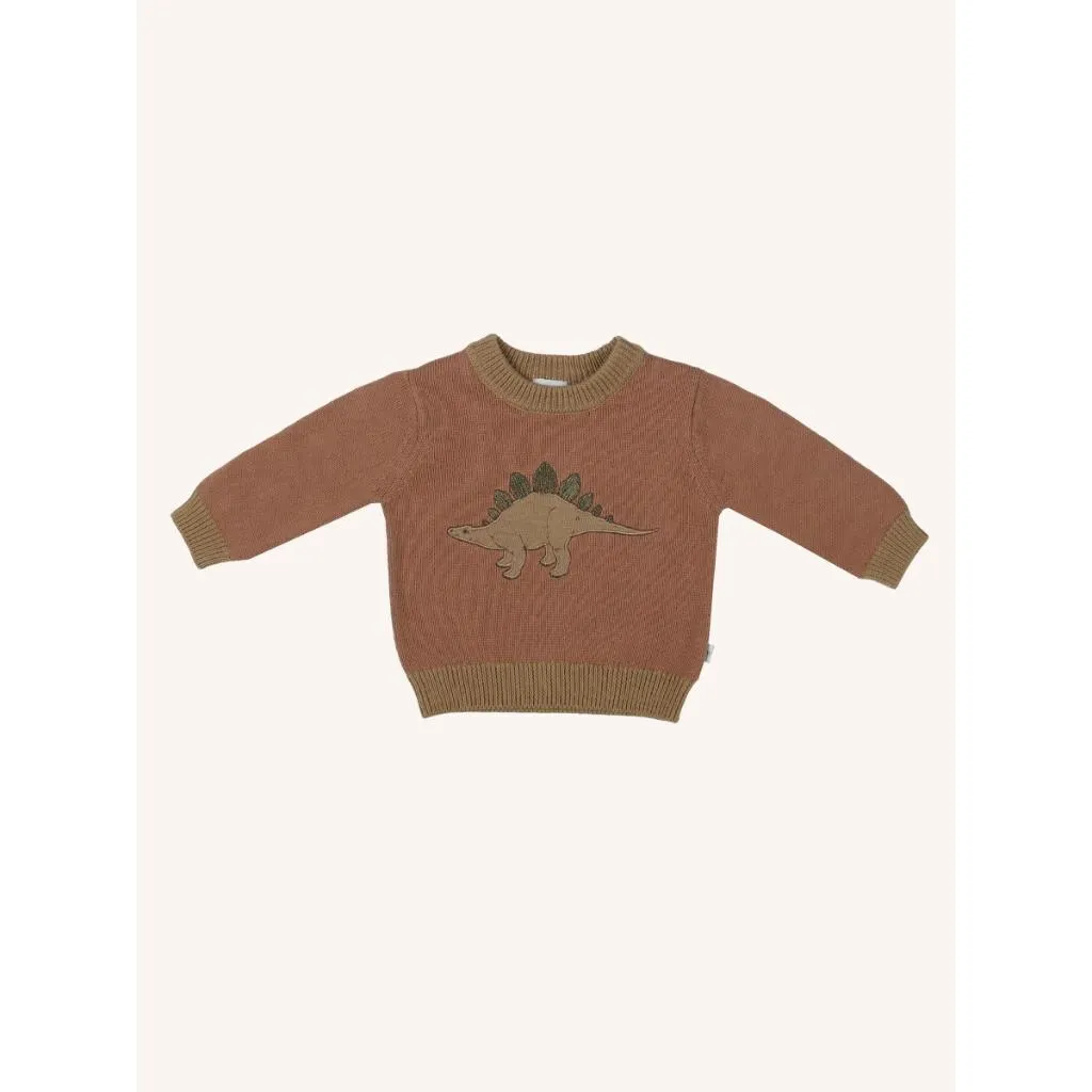 Fleur Harris Stegosaurus Knit Jumper (Cedar)