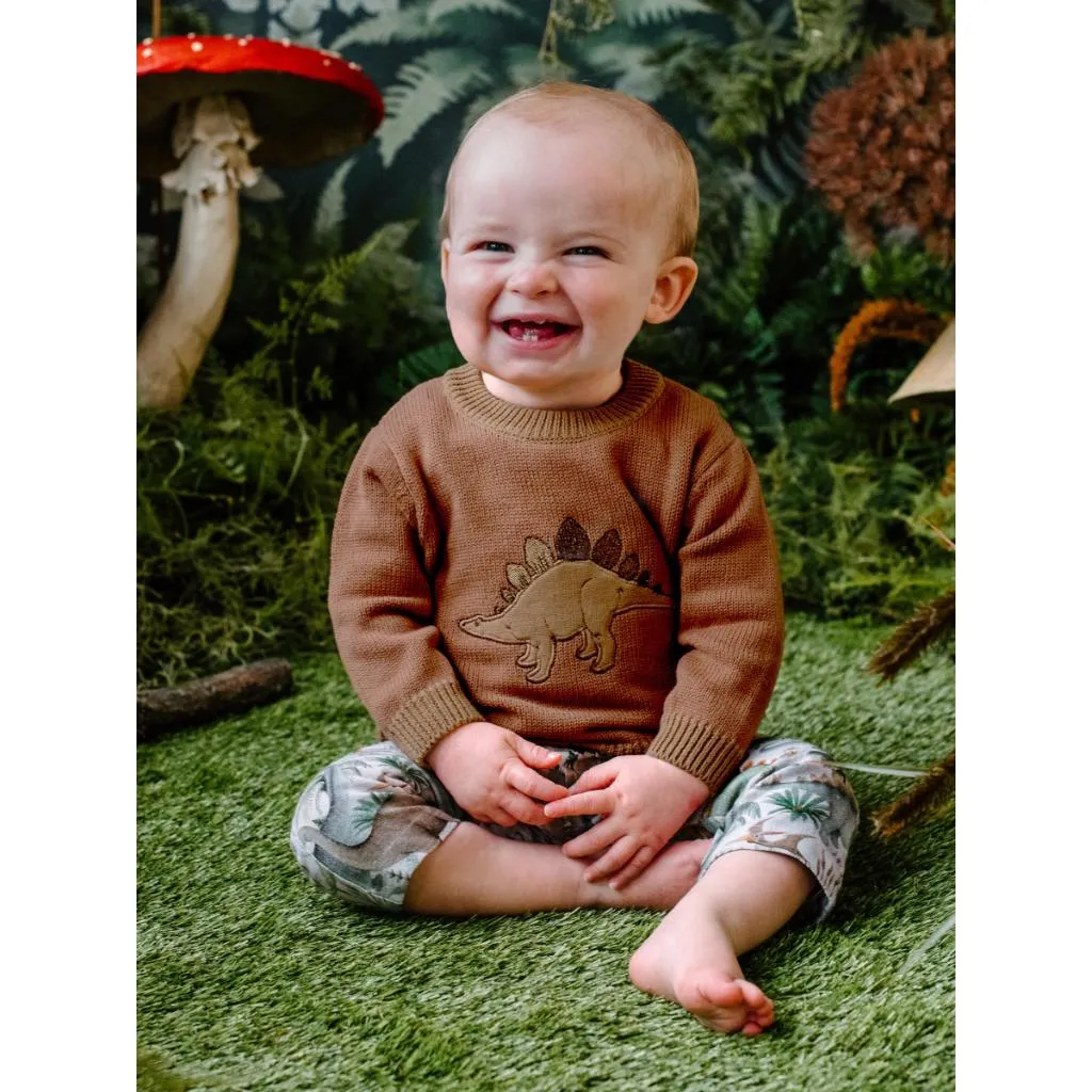 Fleur Harris Stegosaurus Knit Jumper (Cedar)
