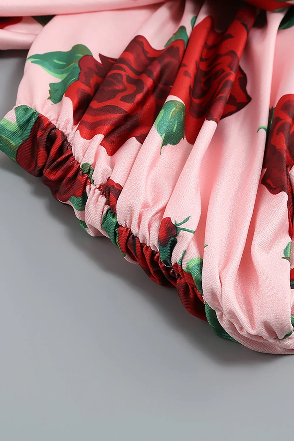 Floral Print Halter Cropped Top Mini Skirts