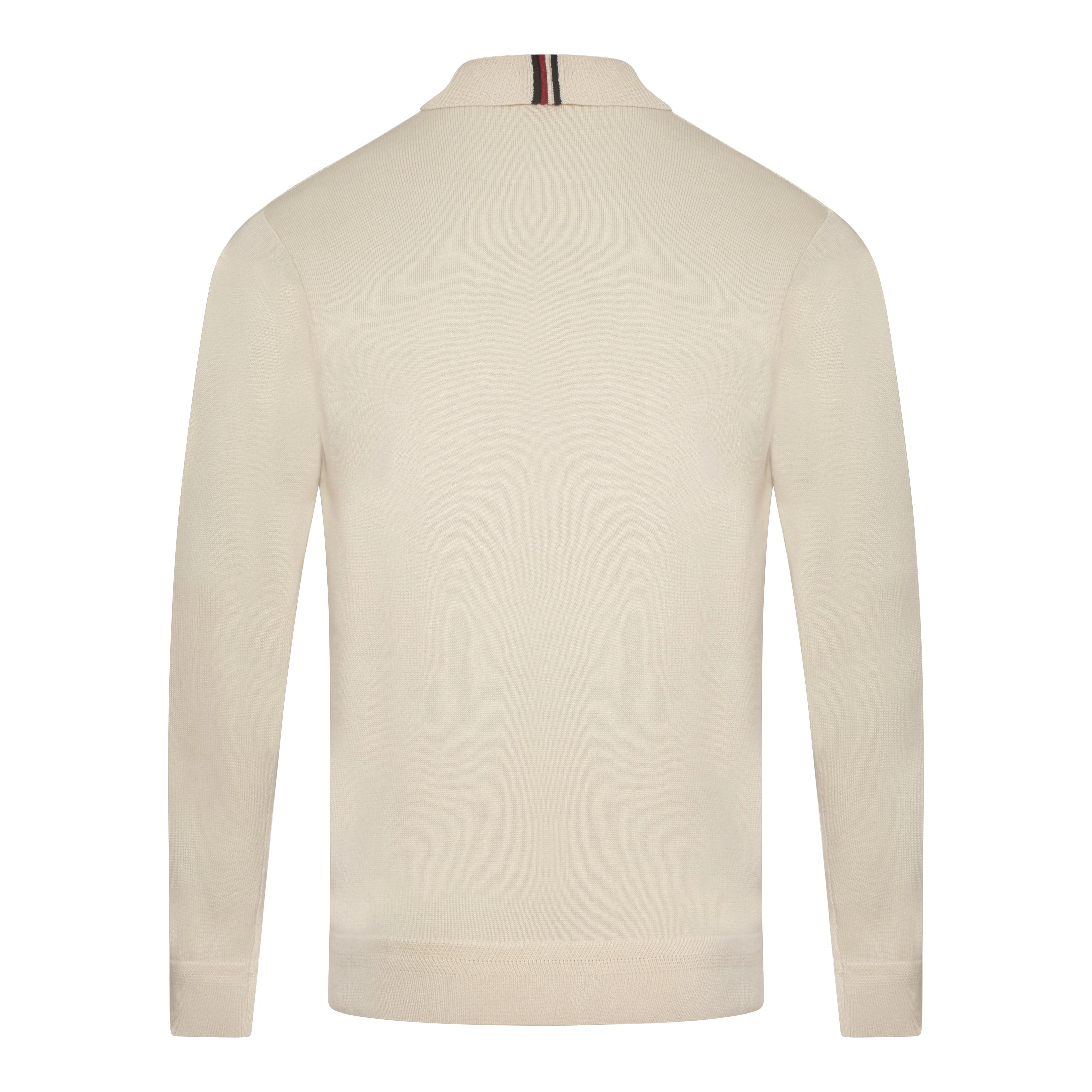 Gabicci Vintage Leonardo Knit Roll Neck Cream