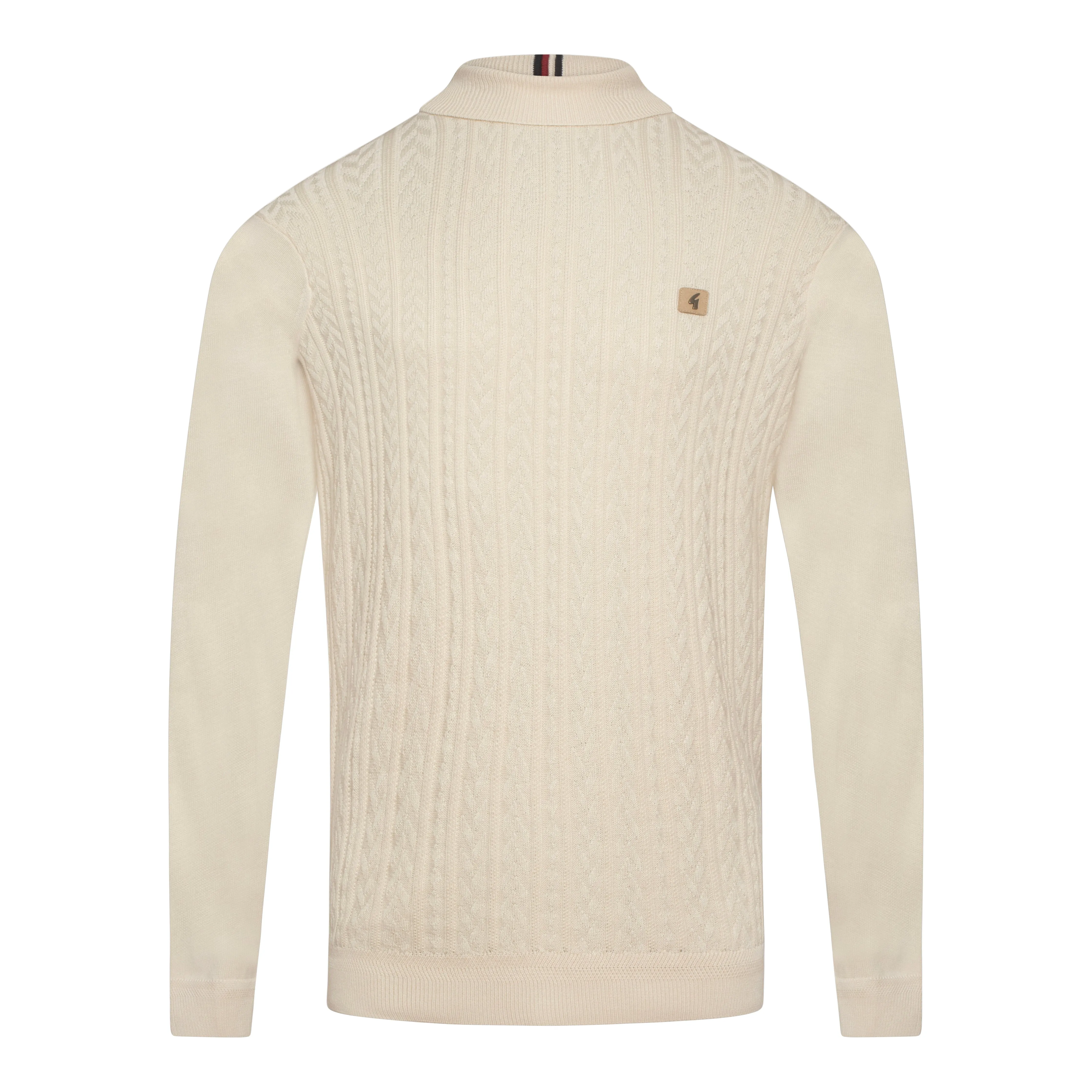 Gabicci Vintage Leonardo Knit Roll Neck Cream