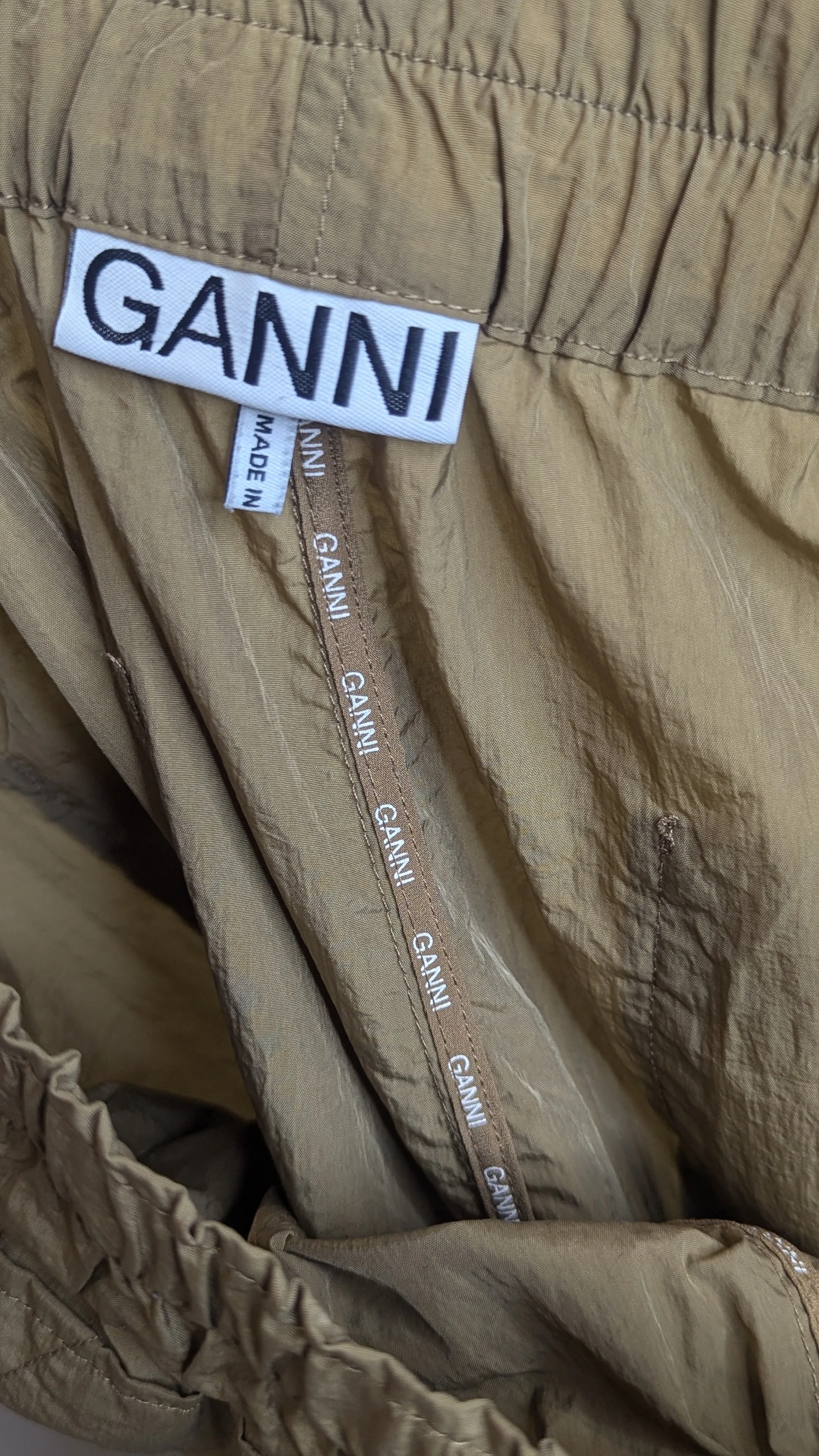 Ganni Crinkled Tech Pants