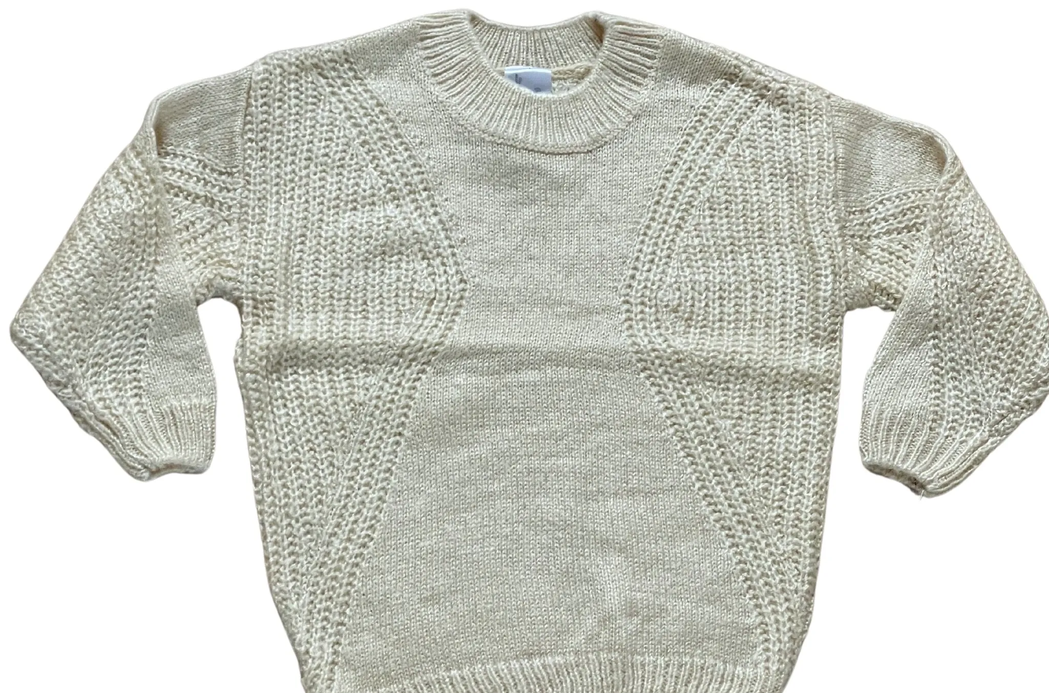 Girls Palamino Cable Knit Crew Ribbed Neck Long Sleeve Jumpers
