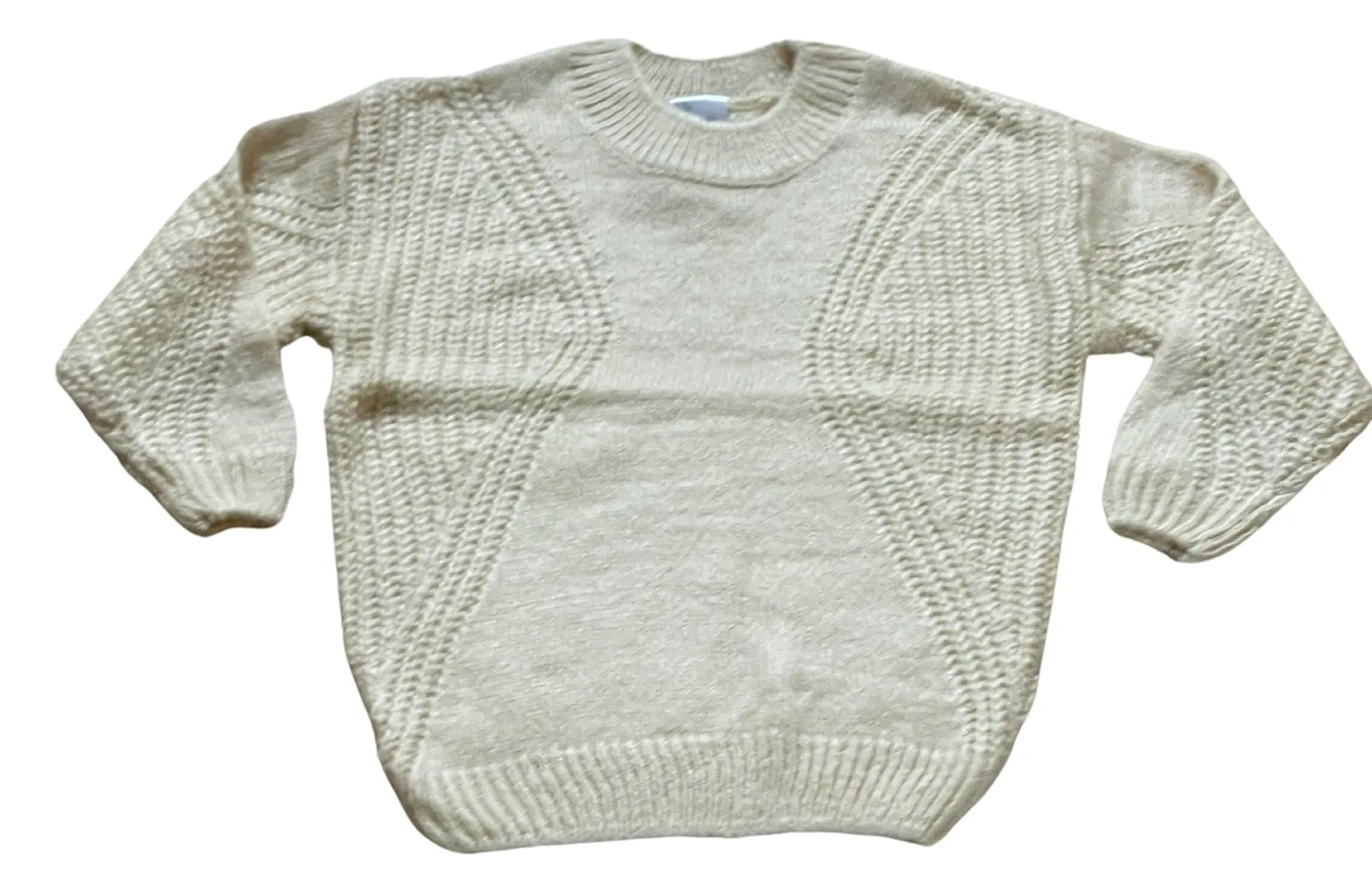 Girls Palamino Cable Knit Crew Ribbed Neck Long Sleeve Jumpers