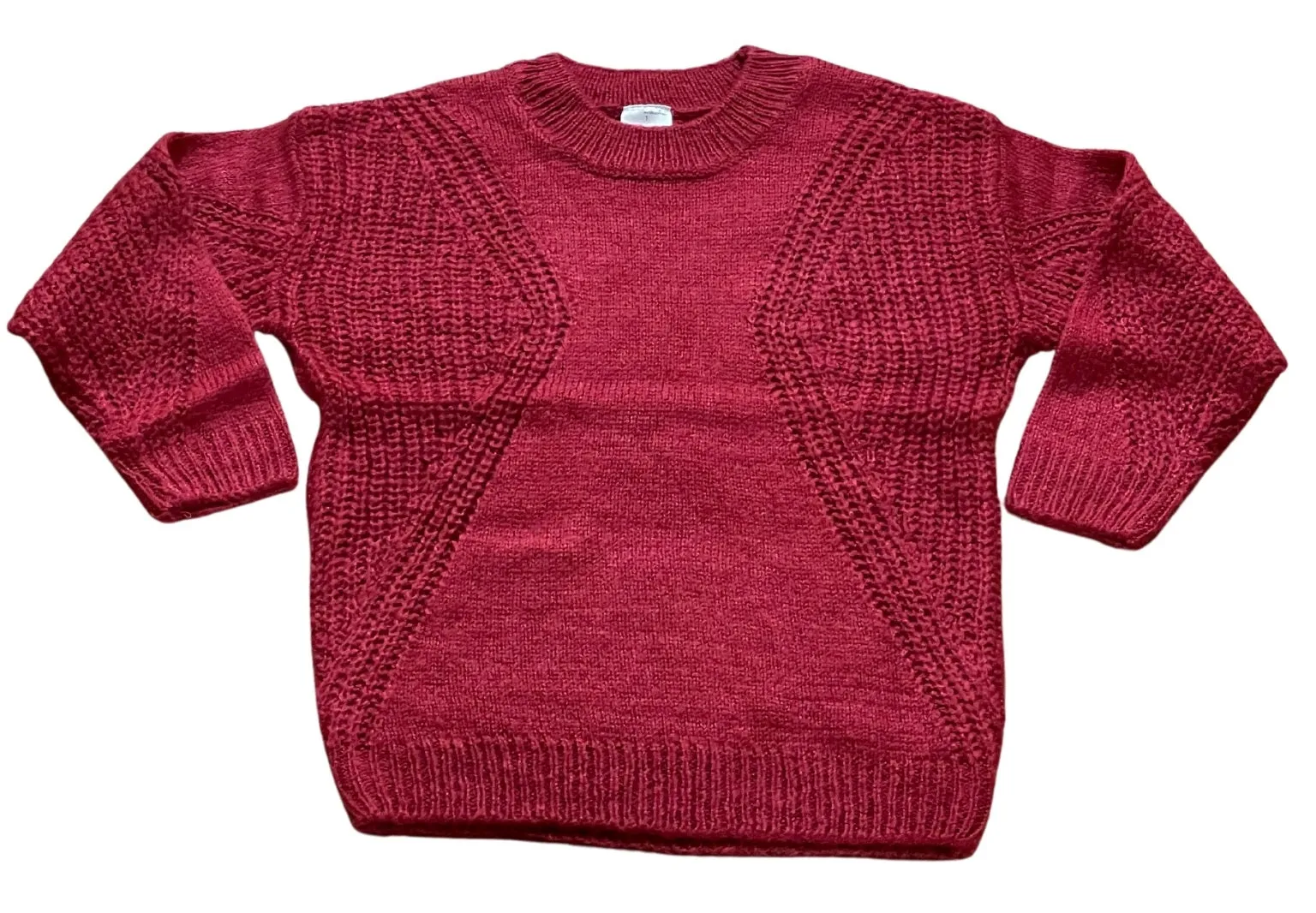 Girls Palamino Cable Knit Crew Ribbed Neck Long Sleeve Jumpers