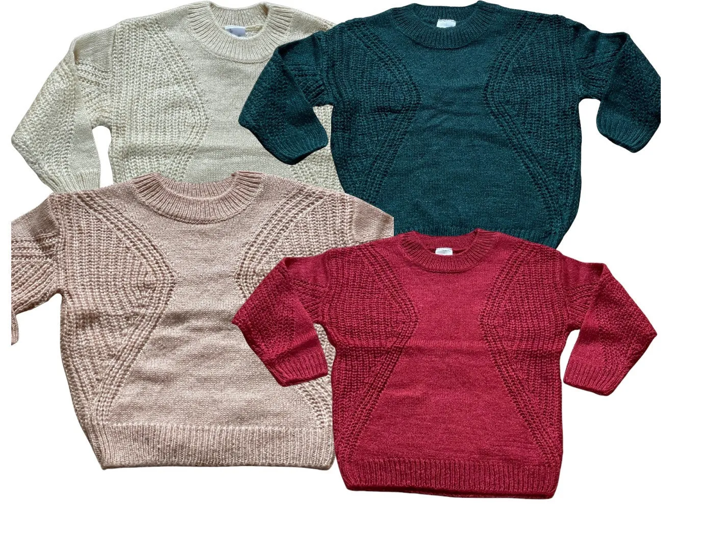 Girls Palamino Cable Knit Crew Ribbed Neck Long Sleeve Jumpers