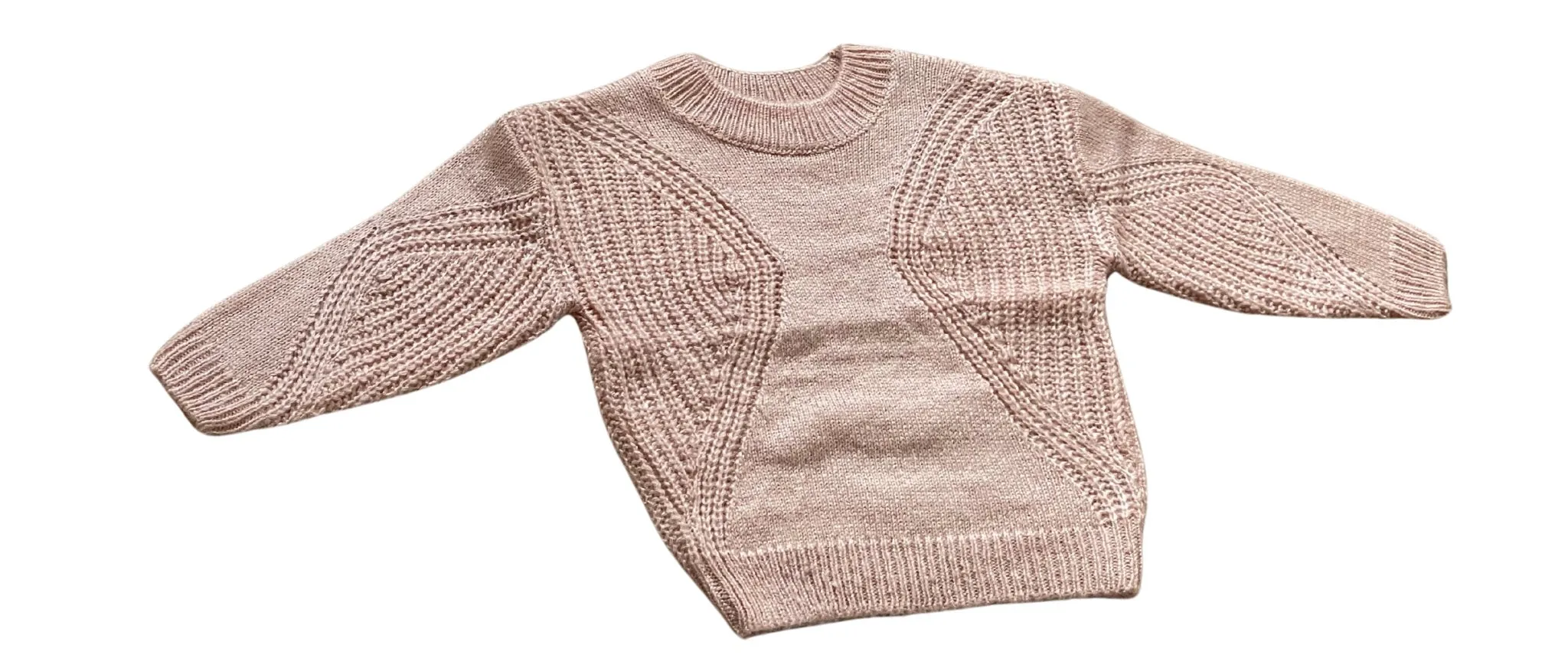 Girls Palamino Cable Knit Crew Ribbed Neck Long Sleeve Jumpers