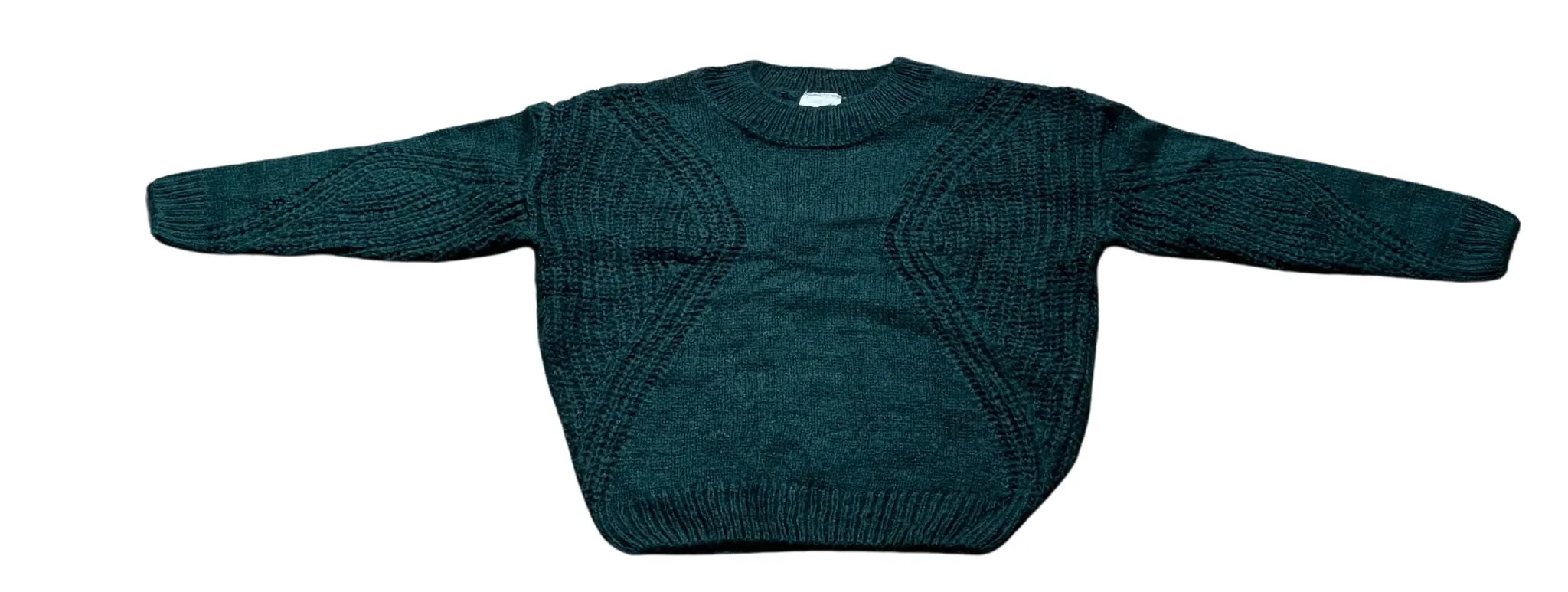 Girls Palamino Cable Knit Crew Ribbed Neck Long Sleeve Jumpers