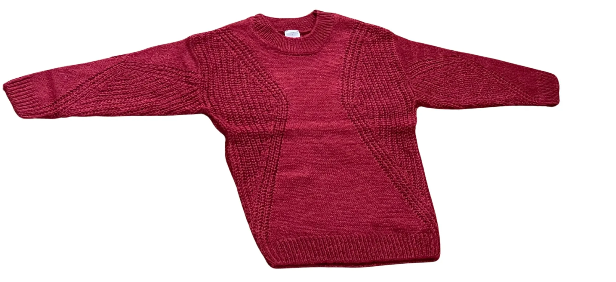 Girls Palamino Cable Knit Crew Ribbed Neck Long Sleeve Jumpers