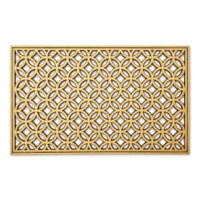 Gold Painted Double Ring Rubber Doormat