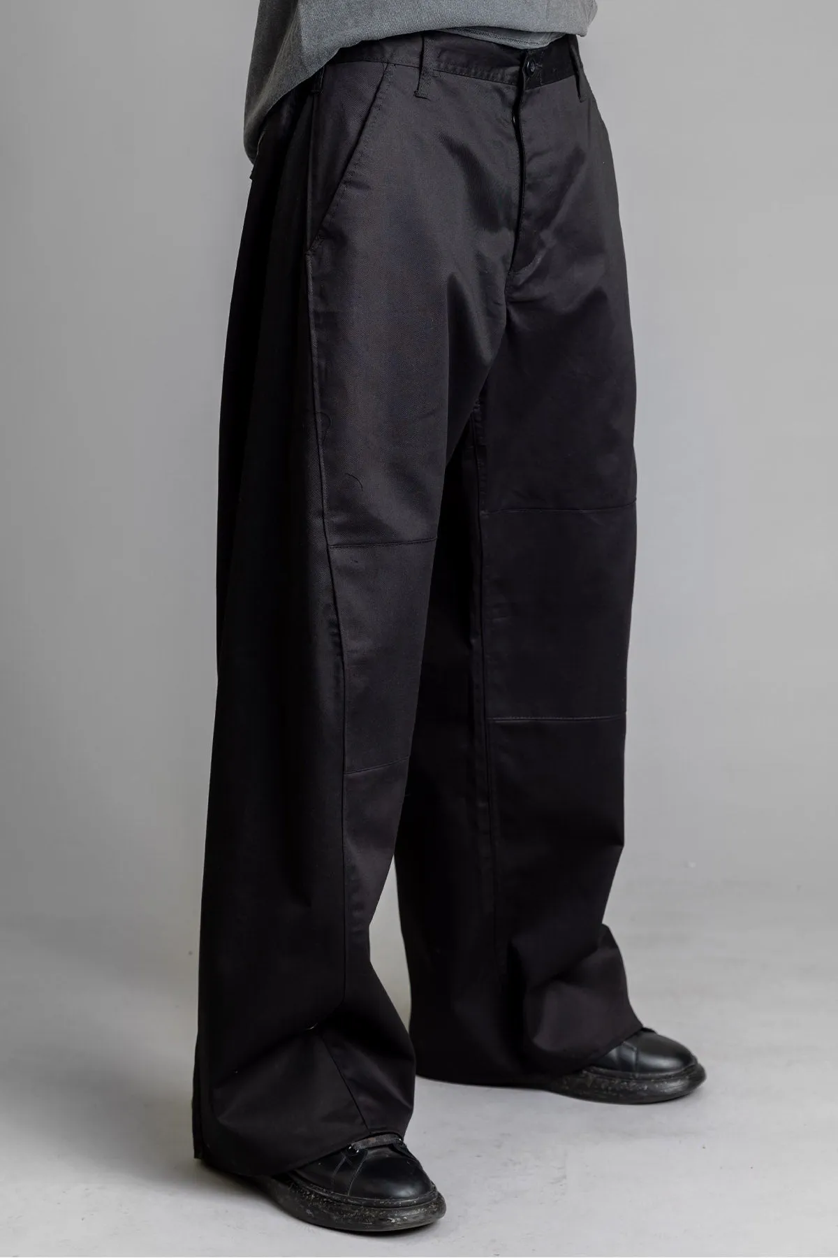 GUYS BLK WIDE LEG CARGO PANT