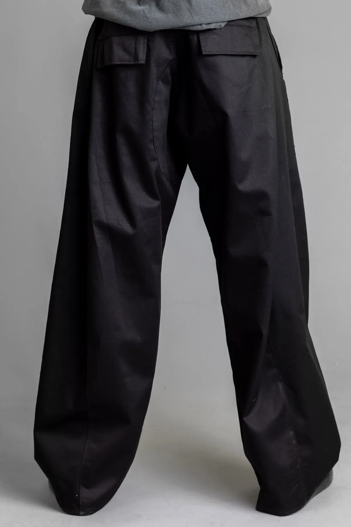 GUYS BLK WIDE LEG CARGO PANT