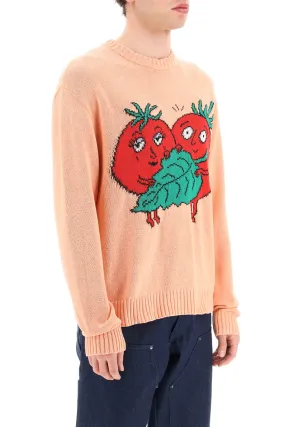 happy tomatoes' cotton sweater