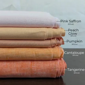 HARVEST Pure Linen Fabric Pumpkin : Used for Shirts, Dresses, Tops, Bedding