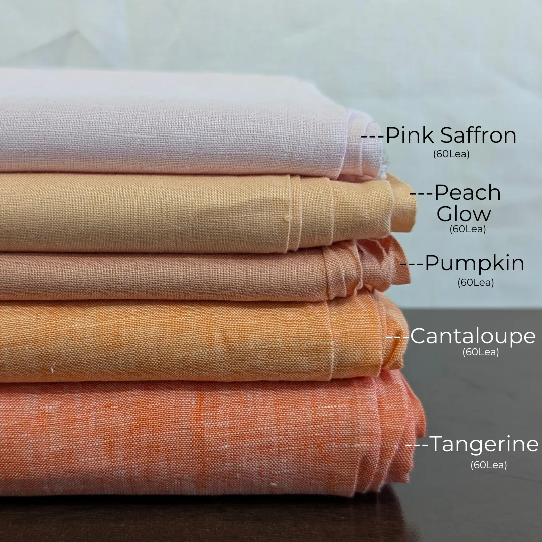 HARVEST Pure Linen Fabric Pumpkin : Used for Shirts, Dresses, Tops, Bedding