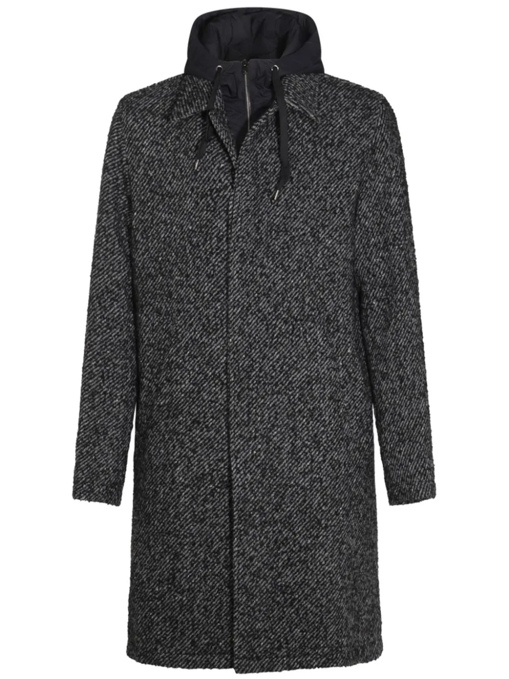HERNO Men's Stylish Bouclé Jacket with Detachable Panels and Hood