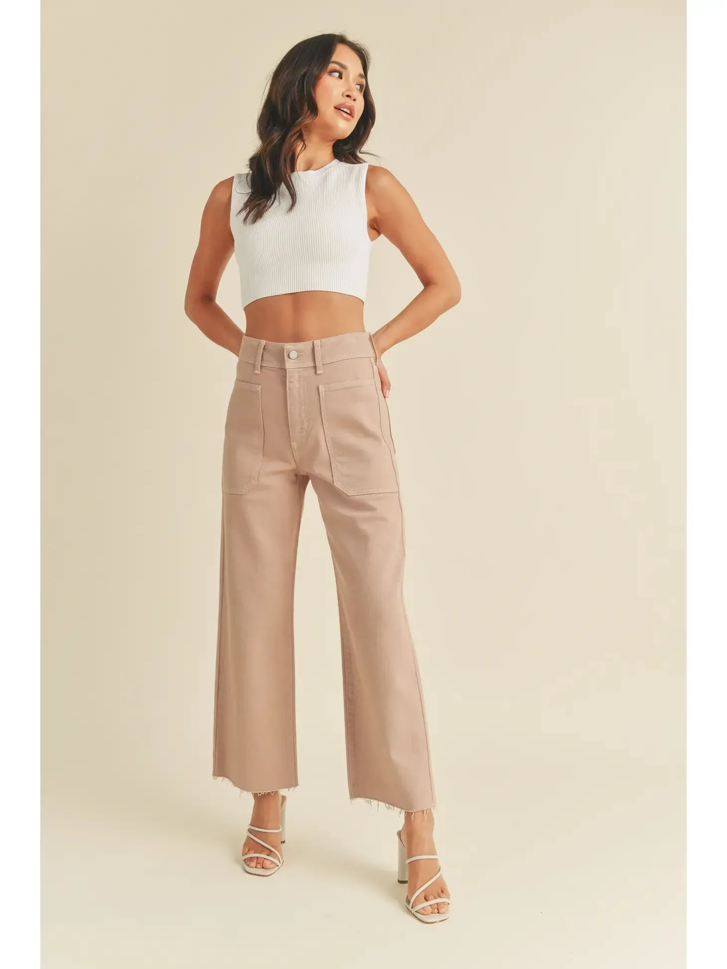 High Rise Utility Wide Leg - Clay