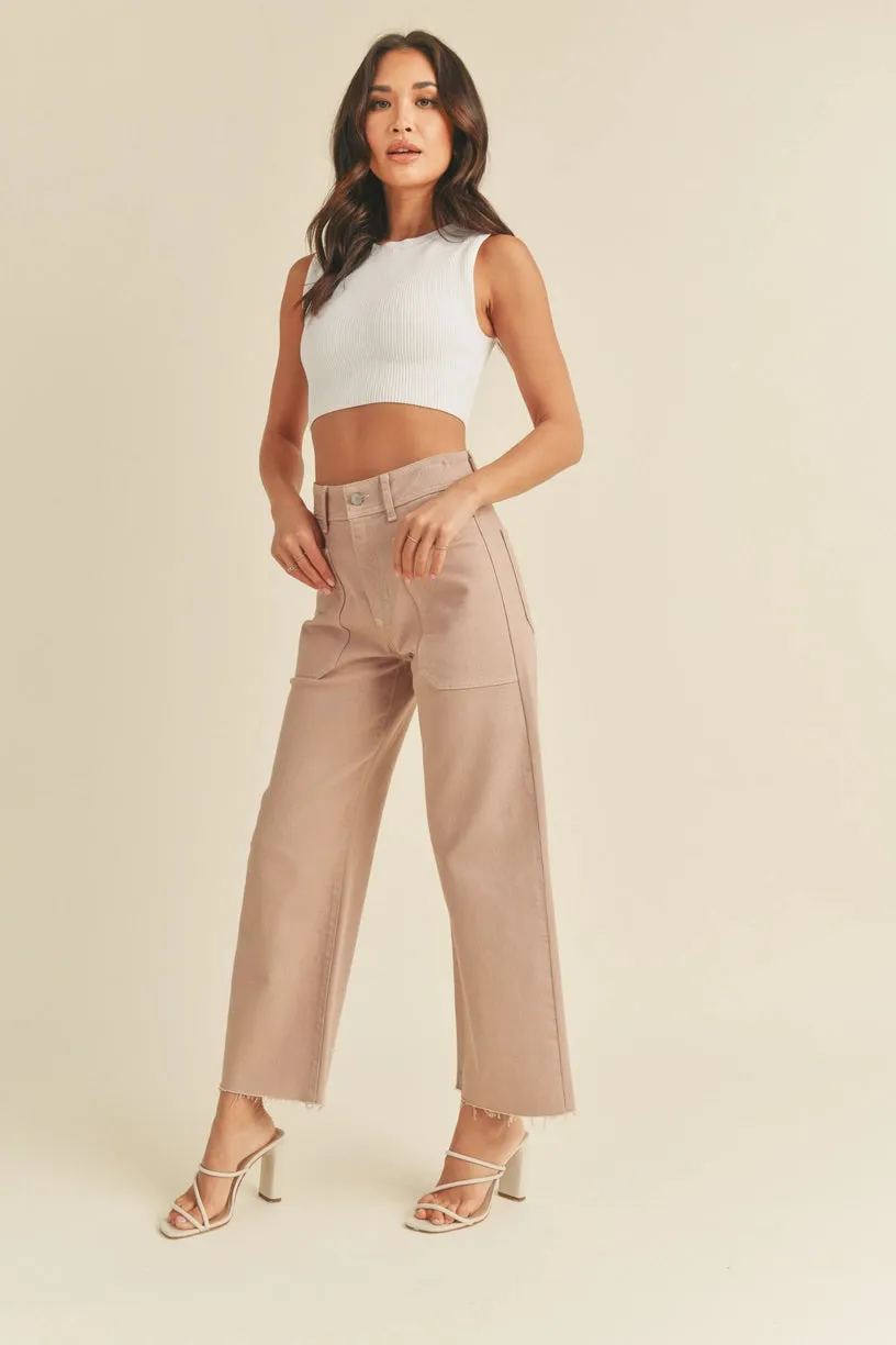 High Rise Utility Wide Leg - Clay