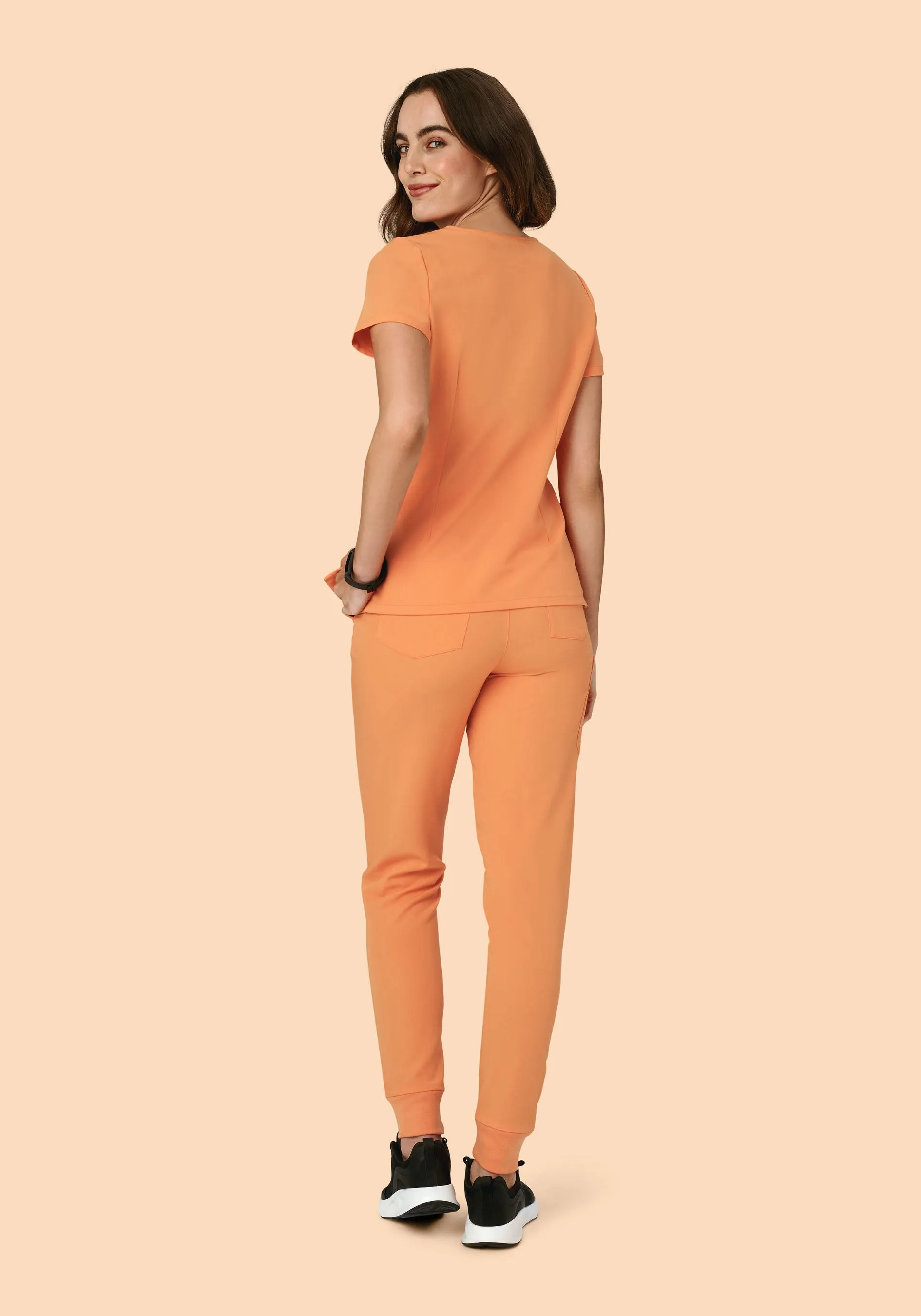 High Waisted Joggers Cantaloupe