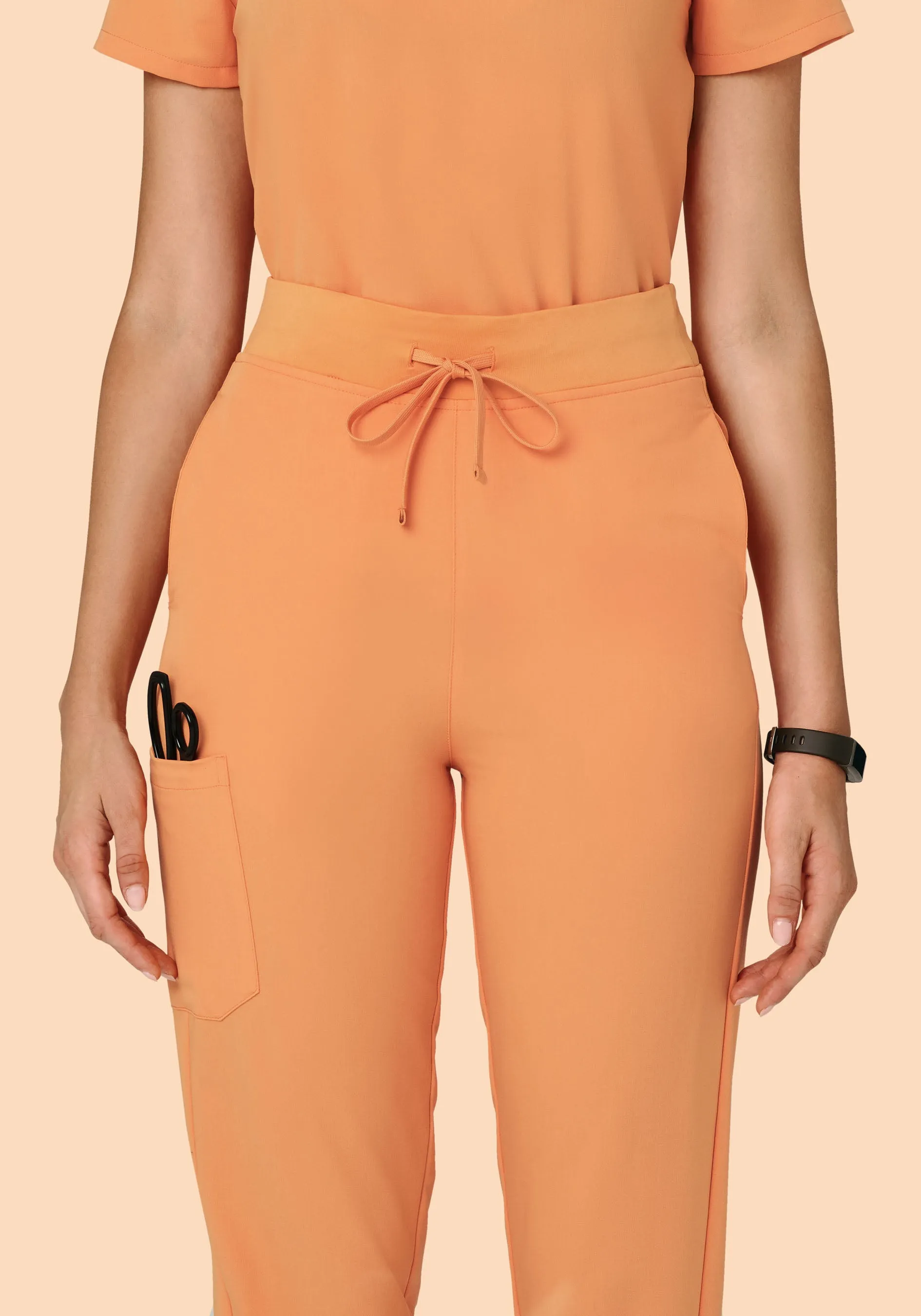 High Waisted Joggers Cantaloupe