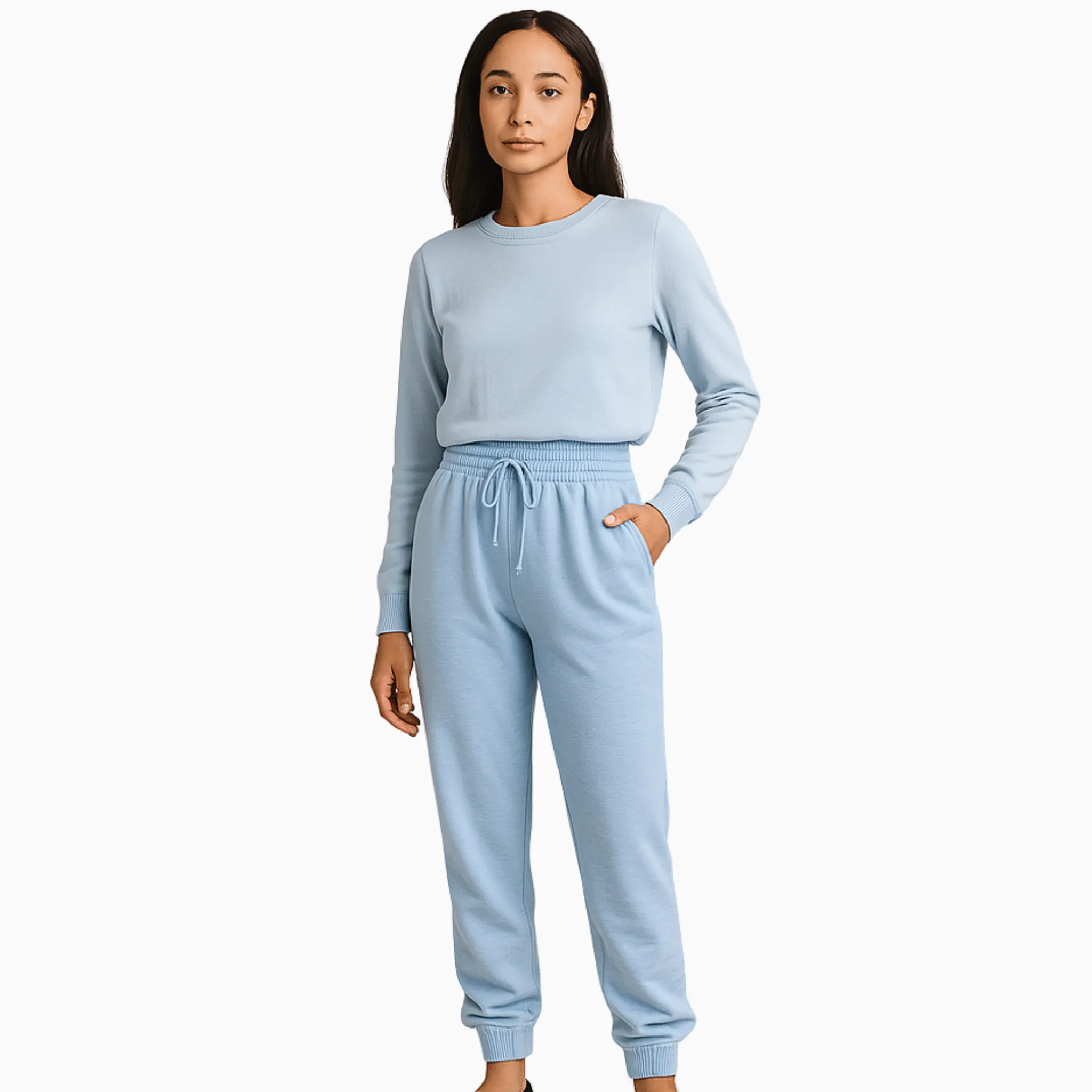 High-Waisted Knit Joggers