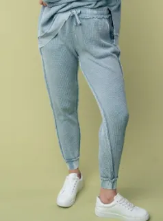 High Waisted Solid Knit Jogger - Full