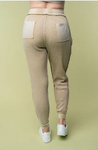 High Waisted Solid Knit Jogger - Full