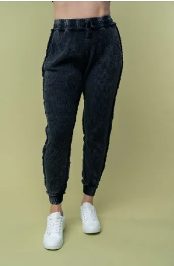 High Waisted Solid Knit Jogger - Full