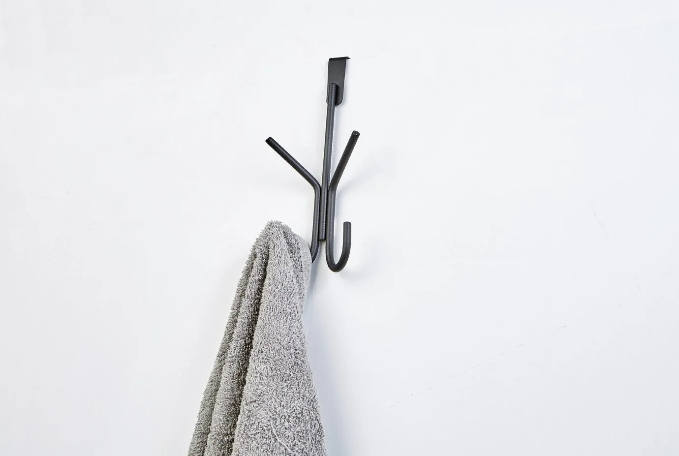 Hook Over Door Double Hook Matt Black