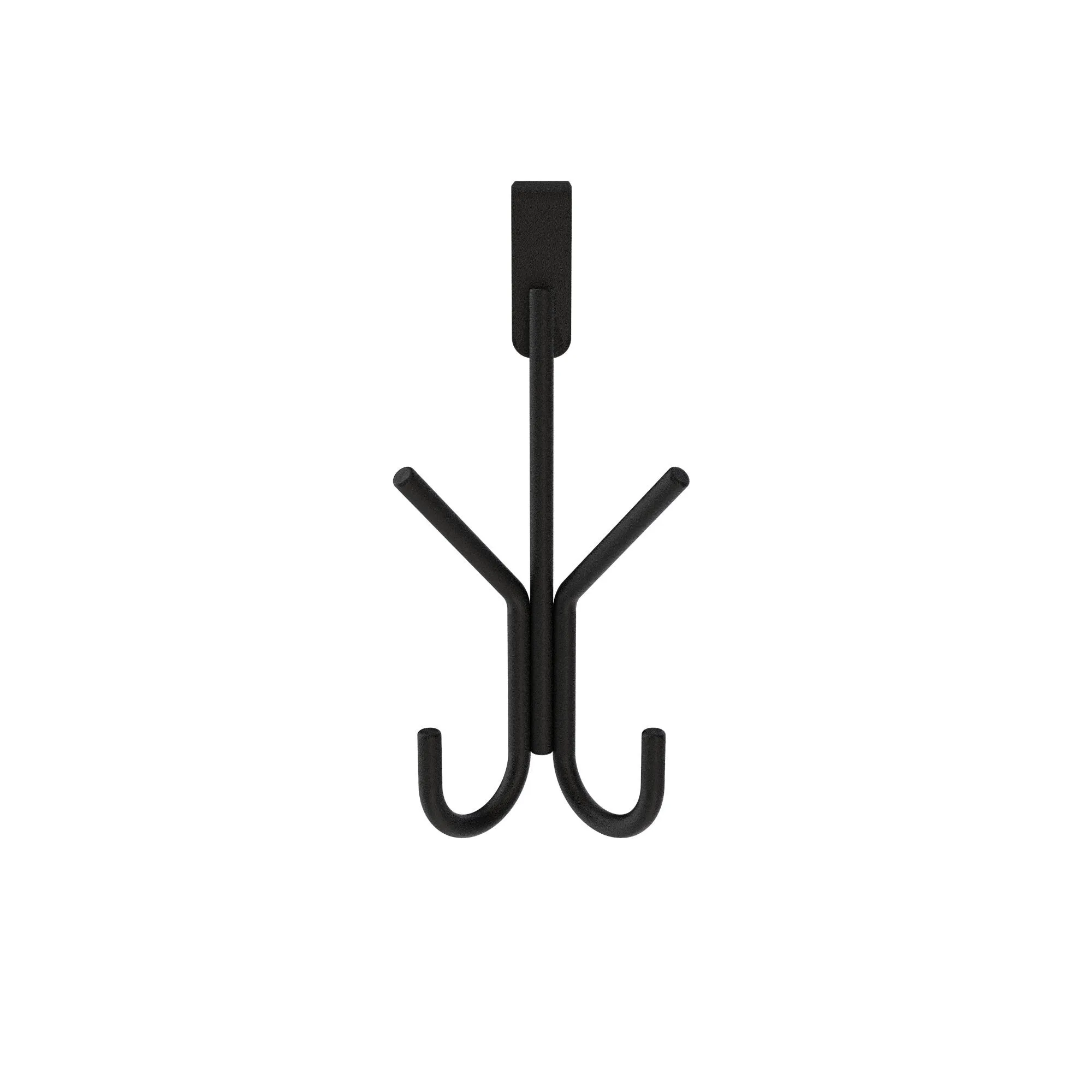 Hook Over Door Double Hook Matt Black