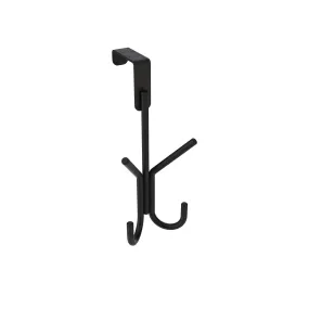 Hook Over Door Double Hook Matt Black