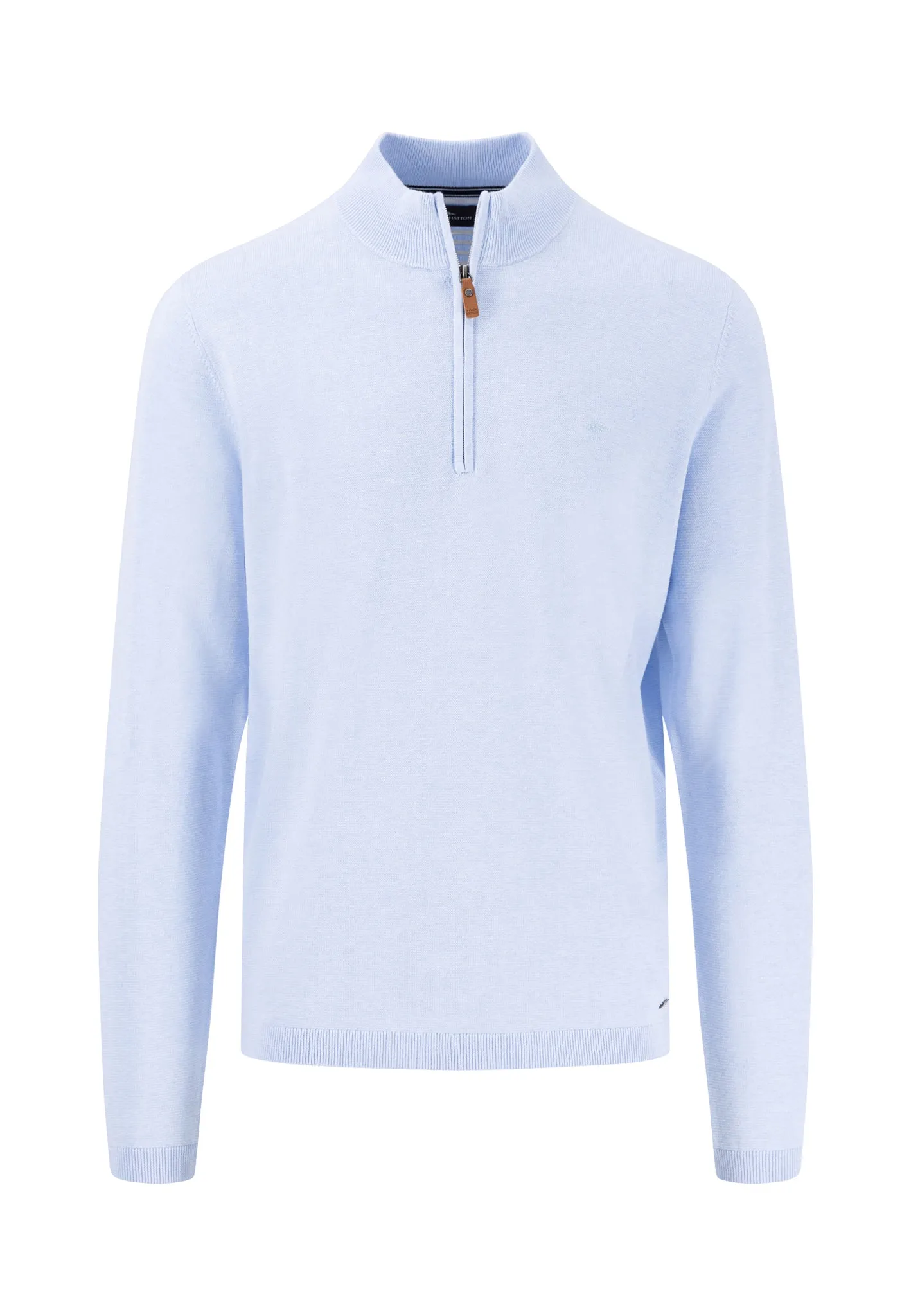 Knitted Air Cotton Zip Sweatshirt