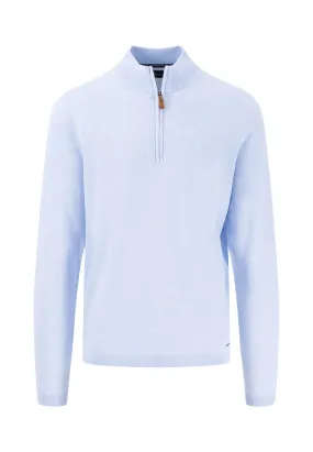 Knitted Air Cotton Zip Sweatshirt