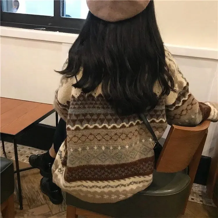 Ladies Casual Vintage Jumper For Winter