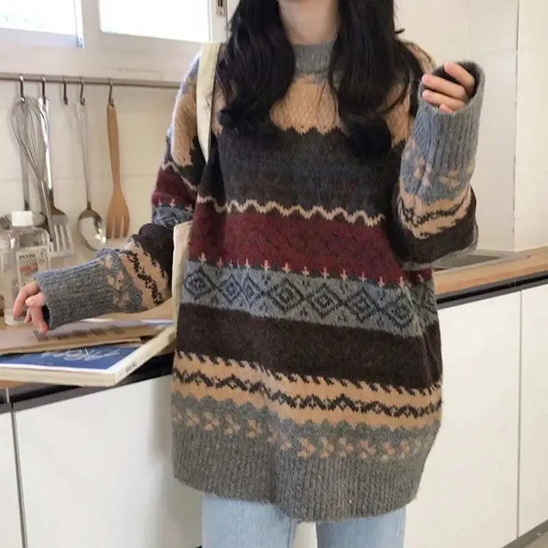 Ladies Casual Vintage Jumper For Winter