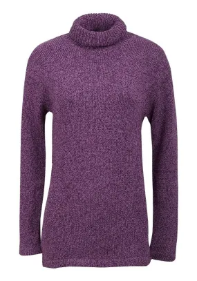 Ladies Purple Real comfort roll up neck jumper.