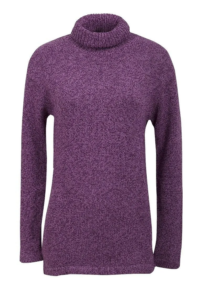 Ladies Purple Real comfort roll up neck jumper.
