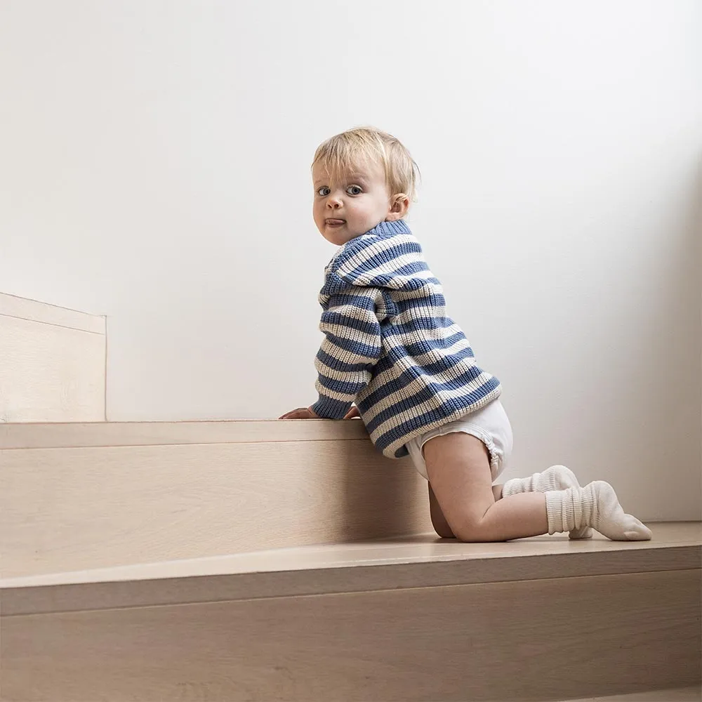 Letter Jumper - Denim Blue Stripe