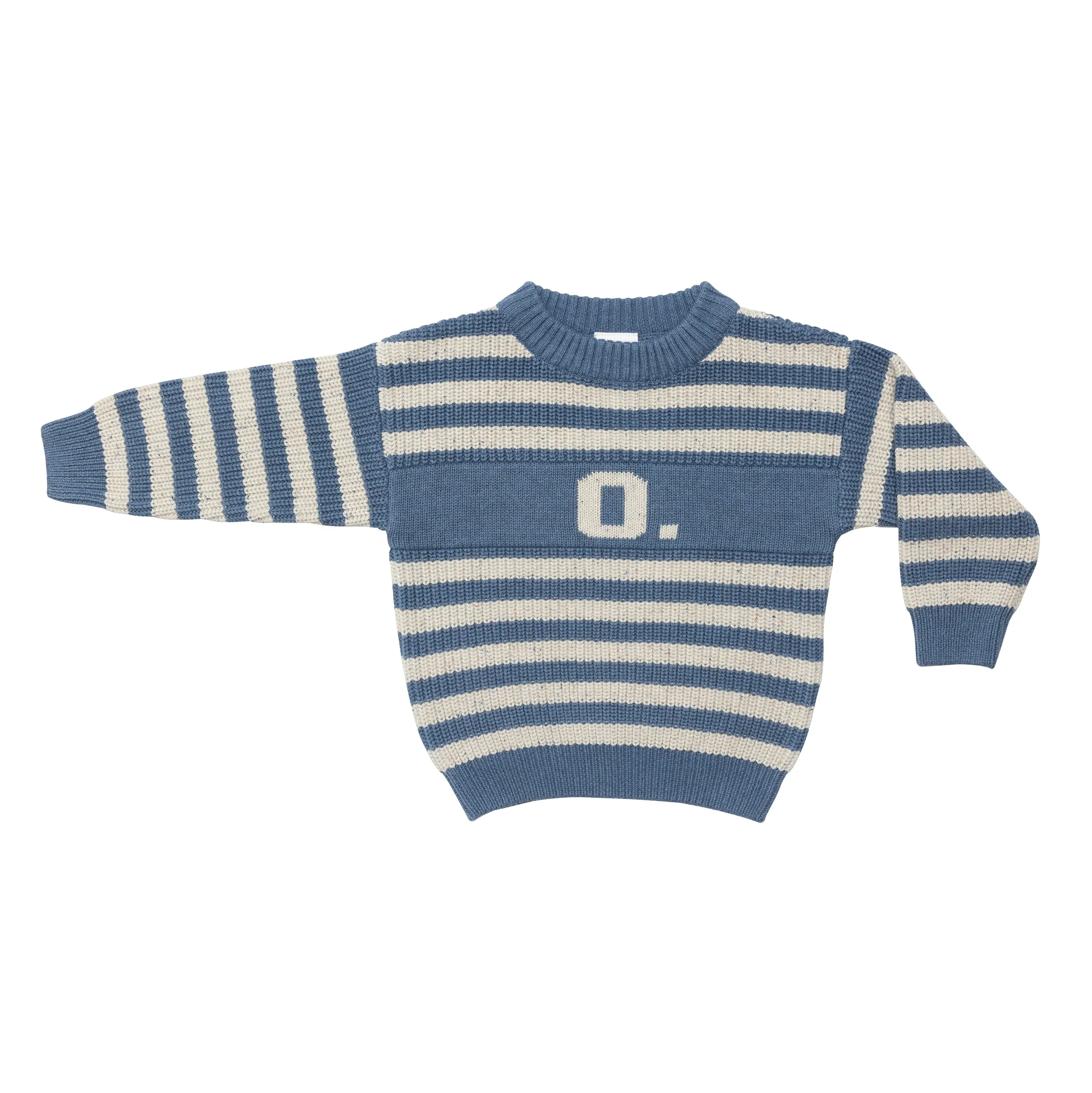 Letter Jumper - Denim Blue Stripe