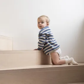 Letter Jumper - Denim Blue Stripe