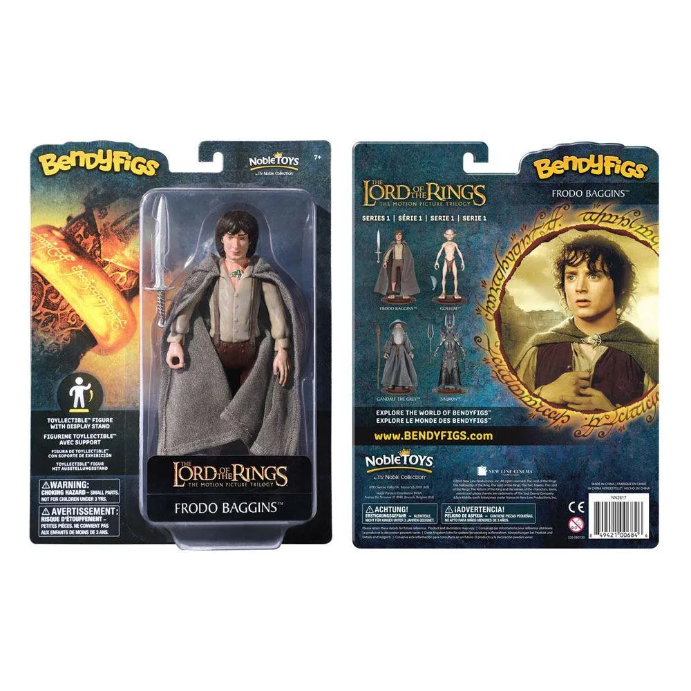 lord of the rings: frodo baggins bendyfig  figurines  television  figure