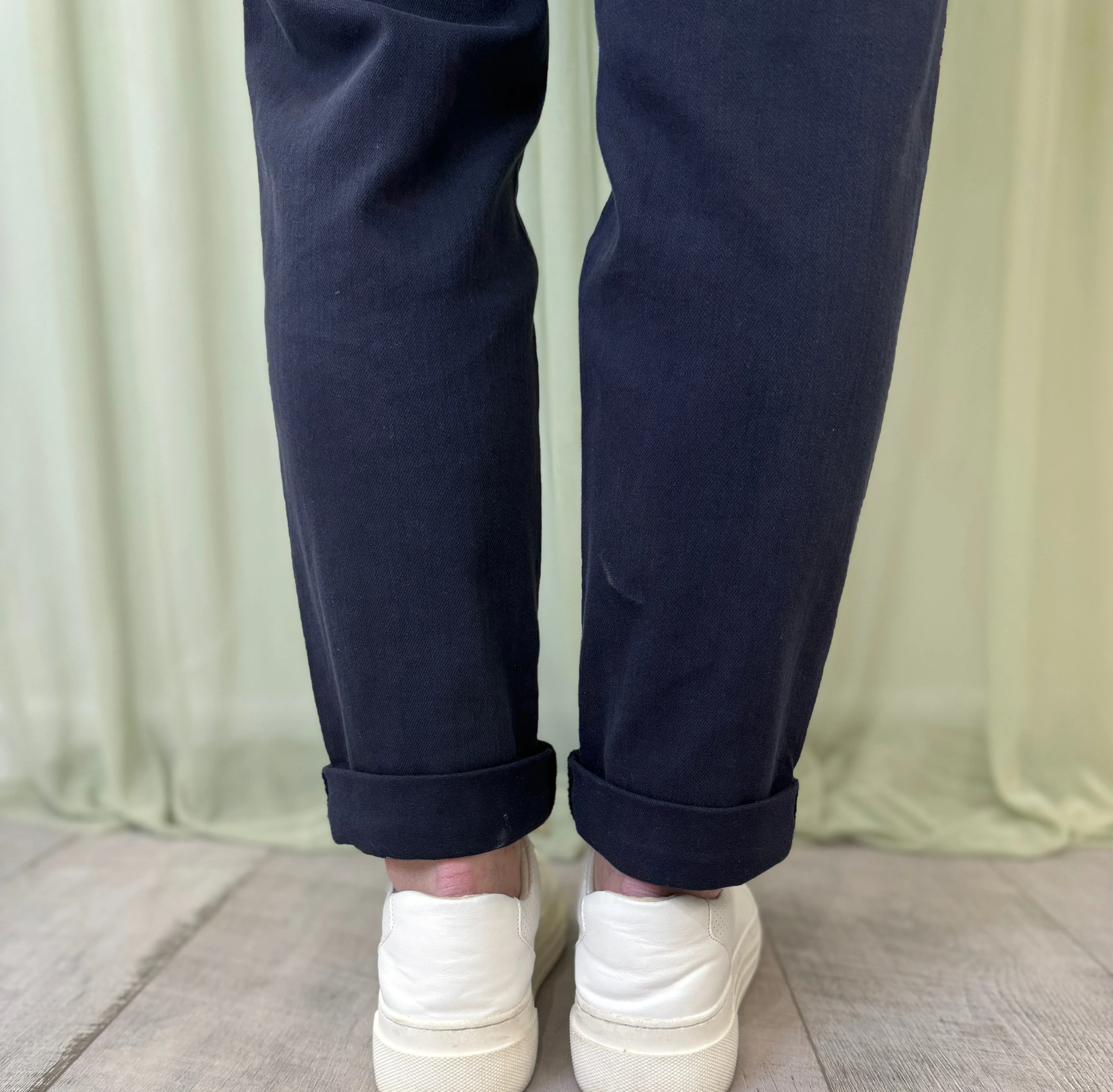 Louie -  Pair of High Waisted Dyed Cuffed Joggers