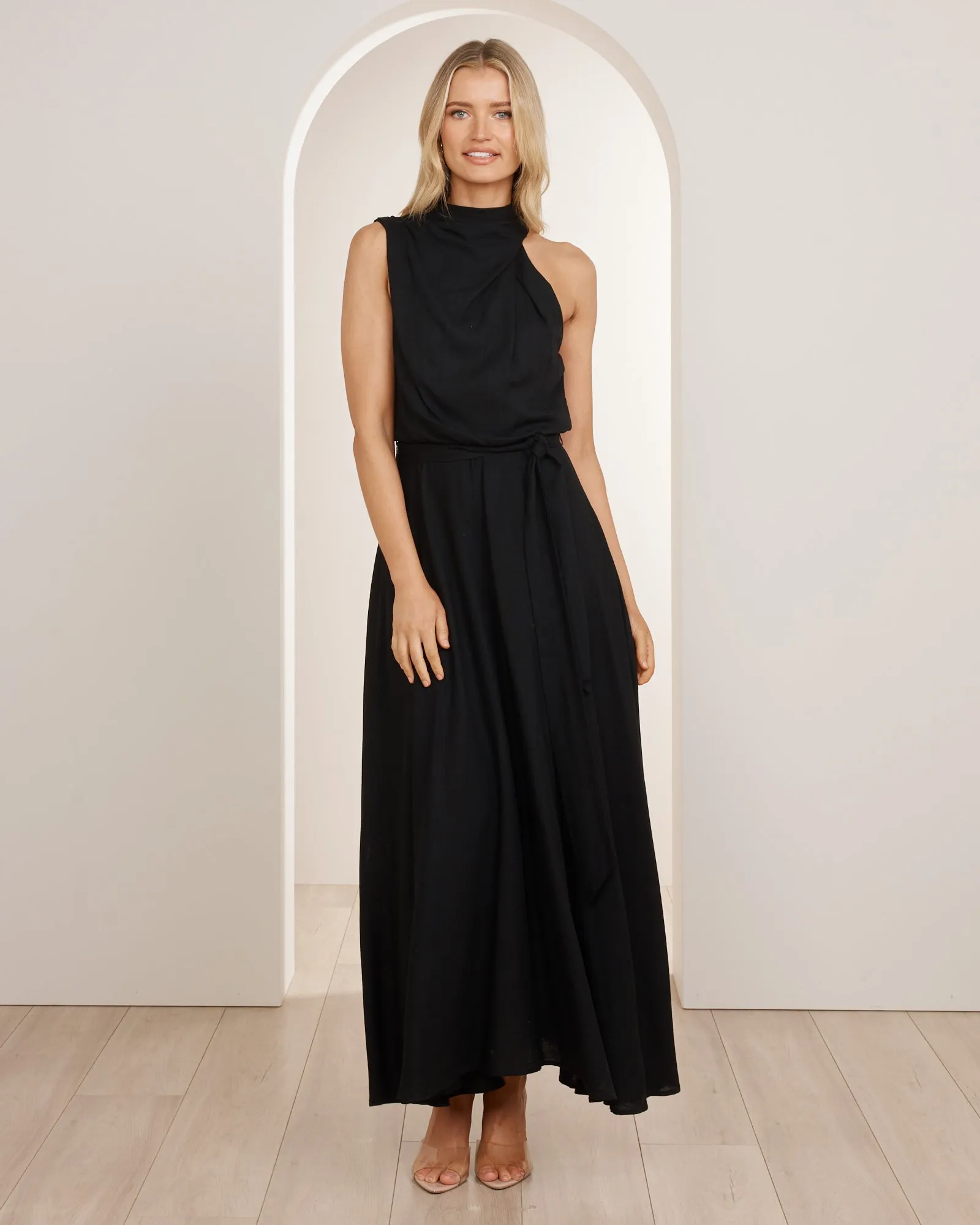 Luna High Neck Midi Dress