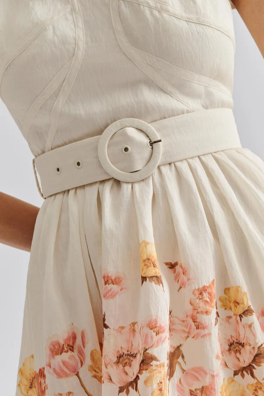MALINA VANNA CREAM POUF SLEEVE MINI DRESS 125