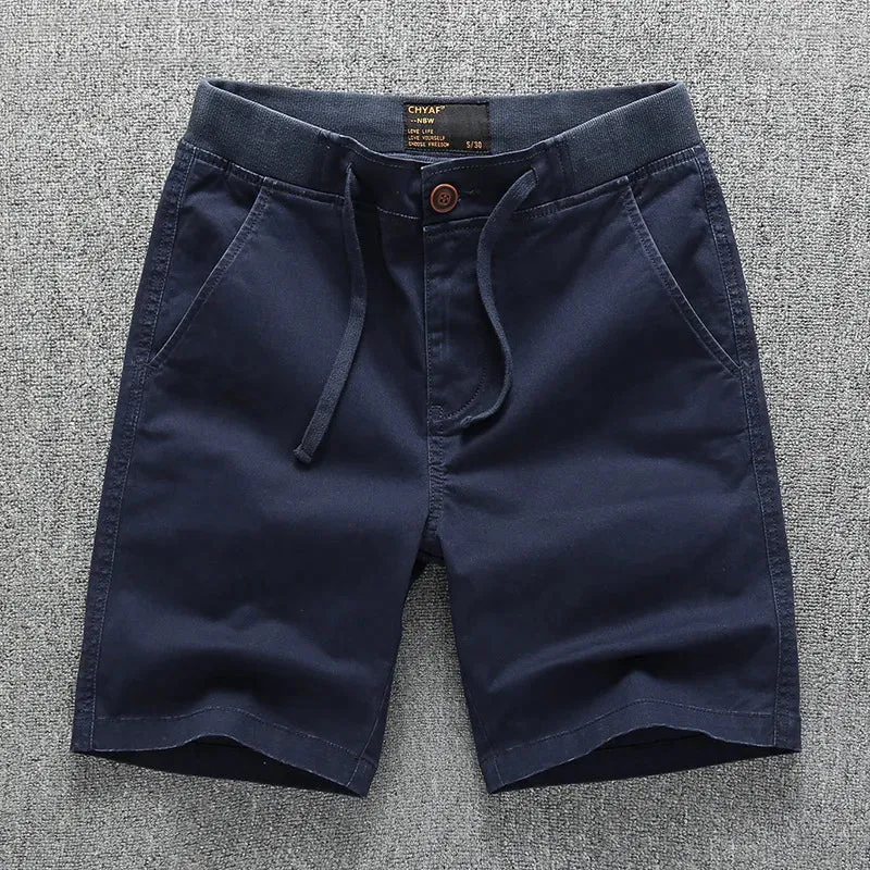 Men's Cargo Shorts 2024 Men Summer Short Pants Camouflage Navy Blue Green Straight Cut Casual Shorts For Men Knee Length Pants