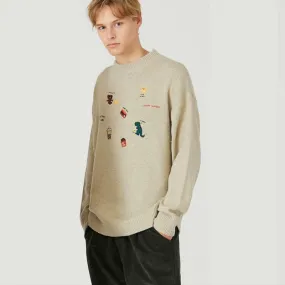 Men's Casual Knitted Pullover With Embroidery